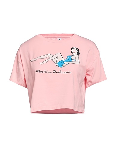 MOSCHINO Undershirt Salmon pink 94% Cotton, 6% Elastane
