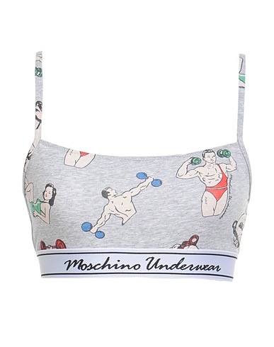 MOSCHINO Bra Light grey 94% Cotton, 6% Elastane