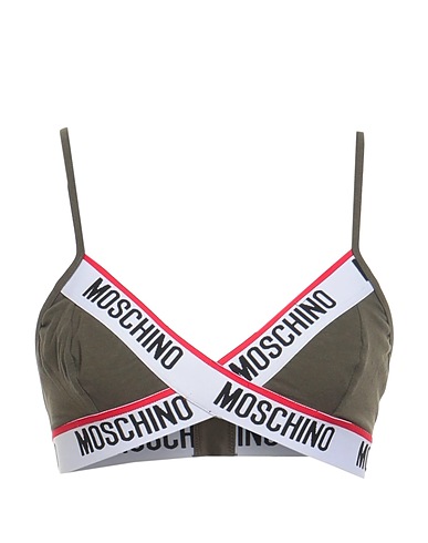 MOSCHINO Bra Military green 95% Cotton, 5% Elastane
