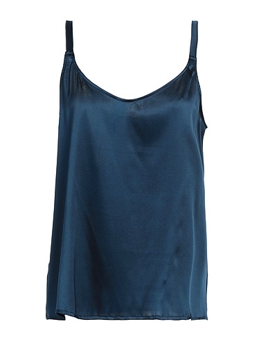 HANRO Undershirt Midnight blue 94% Silk, 6% Elastane