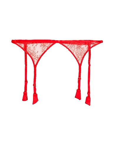 CARINE GILSON Bustiers, corsets & Suspenders Red 94% Silk, 6% Elastane