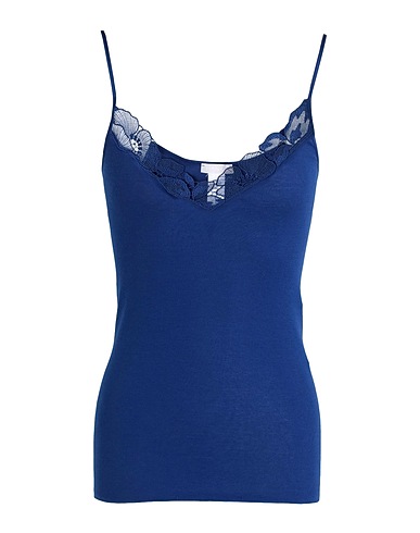 HANRO Undershirt Blue 100% Cotton