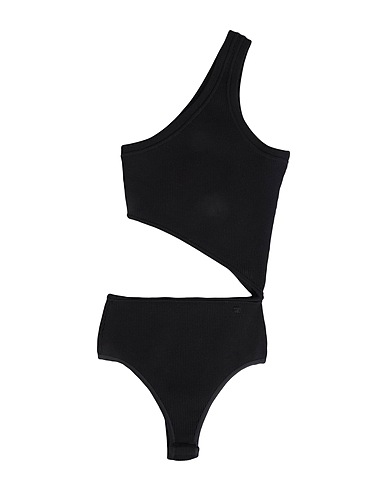 CELINE Lingerie bodysuit Black 85% Wool, 14% Polyamide, 1% Elastane
