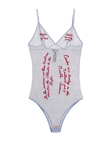 DSQUARED2 Lingerie bodysuit UNDERWEAR Sky blue 90% Polyamide, 10% Elastane