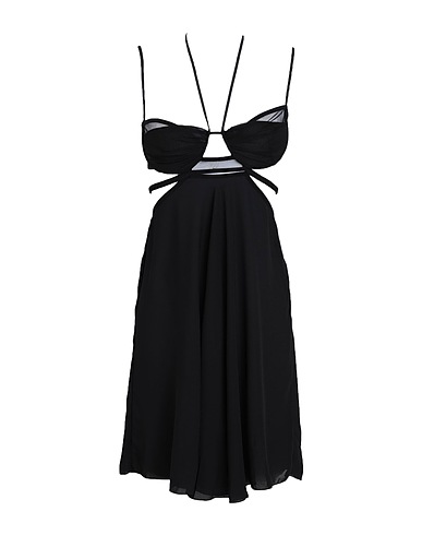 NENSI DOJAKA Robe courte Noir 100% Polyester, Soie, Élasthanne, Viscose, Polyamide