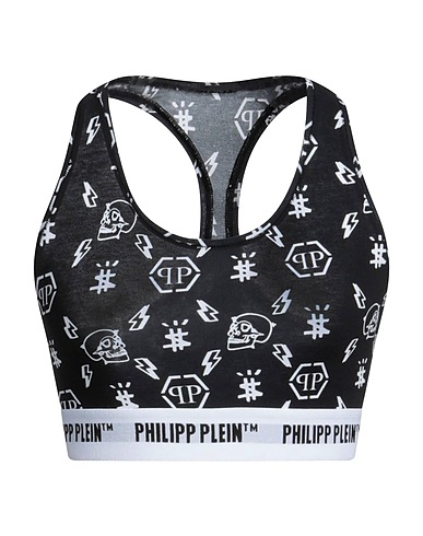 PHILIPP PLEIN Bra Black 95% Cotton, 5% Elastane