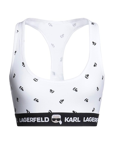 KARL LAGERFELD Bra White 95% Cotton, 5% Elastane
