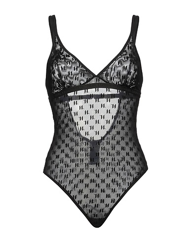 KARL LAGERFELD Lingerie bodysuit Black 81% Polyamide, 17% Elastane, 2% Cotton