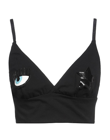 CHIARA FERRAGNI Bra Black 95% Cotton, 5% Elastane