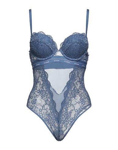 GUESS Lingerie bodysuit Slate blue 91% Polyamide, 9% Elastane