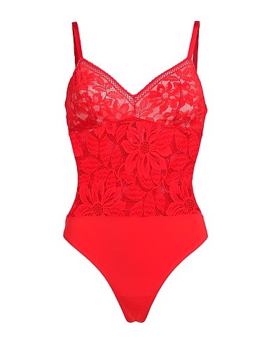 WOLFORD Lingerie bodysuit Red 90% Polyamide, 10% Elastane