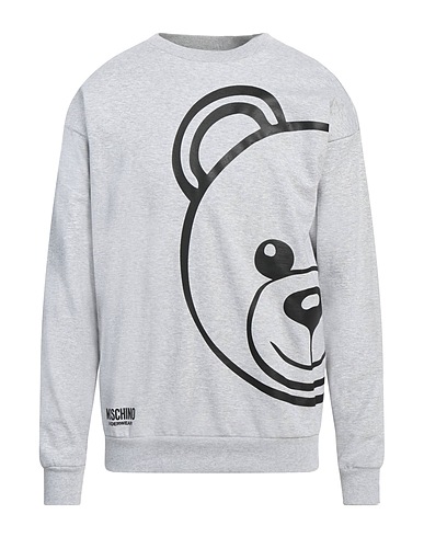 MOSCHINO Sweatshirt Light grey 100% Cotton, Elastane
