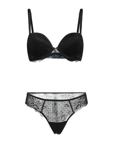 TWINSET UNDERWEAR Underwear set Black 59% Polyamide, 27% Polyester, 14% Elastane
