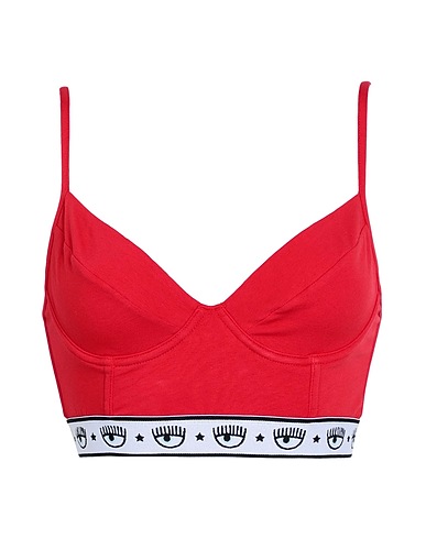 CHIARA FERRAGNI Bra Red 95% Cotton, 5% Elastane