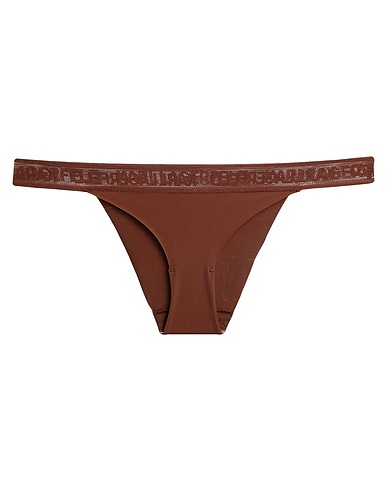 KARL LAGERFELD Slip Marrone 75% Poliammide, 19% Elastan, 6% Cotone
