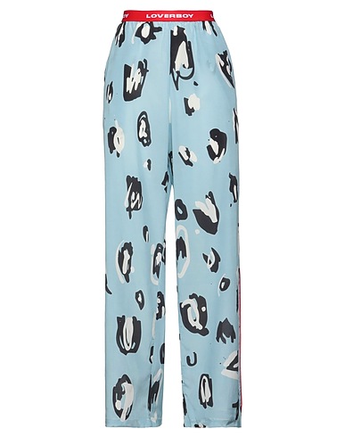 CHARLES JEFFREY LOVERBOY Casual trouser Sky blue 52% Silk, 48% Cotton