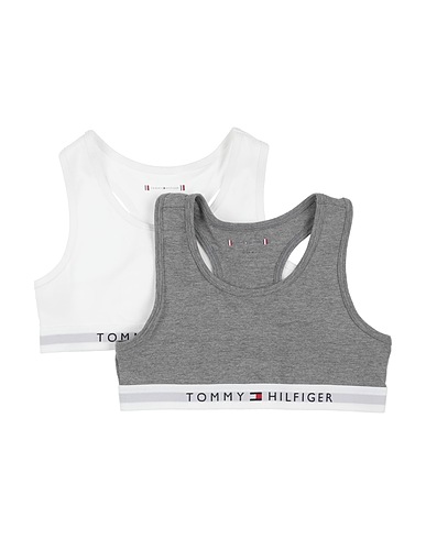 TOMMY HILFIGER Bra Grey 95% Organic cotton, 5% Elastane, Polyamide, Polyester