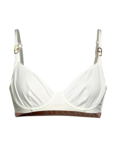STELLA McCARTNEY Bra Off white 93% Cotton, 7% Elastane