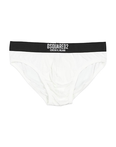 DSQUARED2 Brief UNDERWEAR White 90% Cotton, 10% Elastane