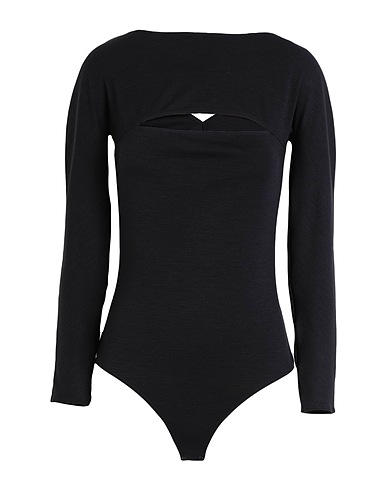 WOLFORD TOPS & TEES Black 100% Virgin Wool