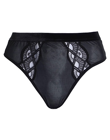 KARL LAGERFELD Brief EMBROIDERED FAN HI-RISE BRIEF
 Black 100% Polyamide