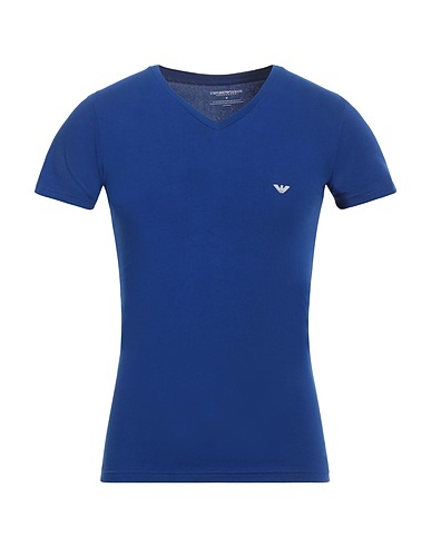 EMPORIO ARMANI Undershirt Blue 95% Cotton, 5% Elastane