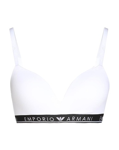 EMPORIO ARMANI Bra UNDERWEAR White 95% Cotton, 5% Elastane