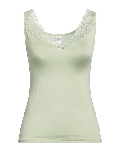 CALIDA Undershirt Light green 57% Viscose, 38% Cotton, 5% Elastane, Polyamide