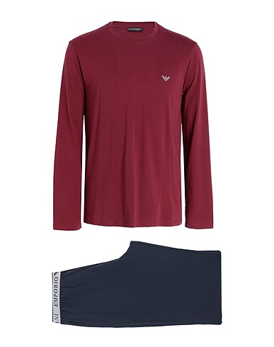 EMPORIO ARMANI Sleepwear Burgundy 95% Cotton, 5% Elastane