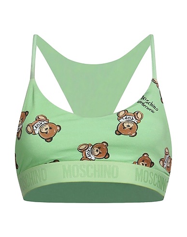 MOSCHINO Bra Light green 95% Cotton, 5% Elastane