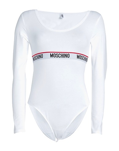 MOSCHINO Lingerie bodysuit White 92% Cotton, 8% Elastane
