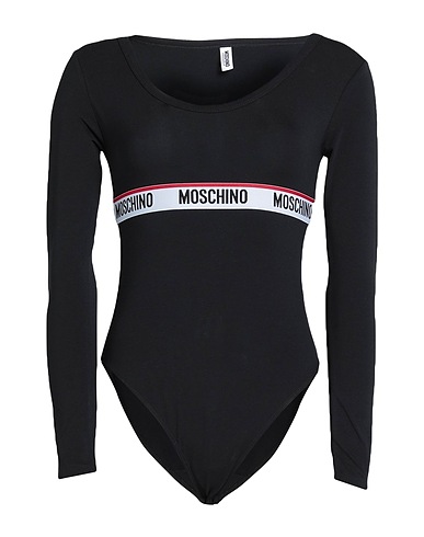 MOSCHINO Lingerie bodysuit Black 92% Cotton, 8% Elastane