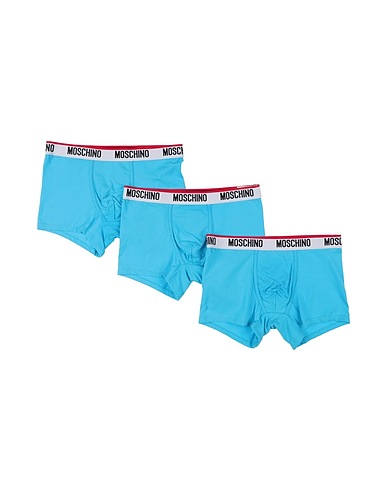MOSCHINO 사각팬티 UNDERWEAR 터콰이즈 블루 94% 코튼, 6% 엘라스테인