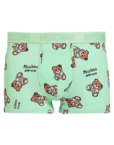 MOSCHINO Boxer Light green 95% Cotton, 5% Elastane