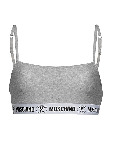 MOSCHINO Bra Grey 92% Cotton, 8% Elastane