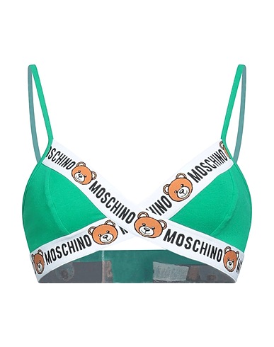 MOSCHINO Bra UNDERWEAR Green 95% Cotton, 5% Elastane