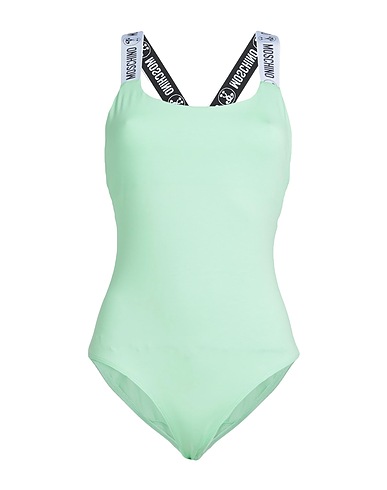 MOSCHINO Lingerie bodysuit Light green 94% Cotton, 6% Elastane