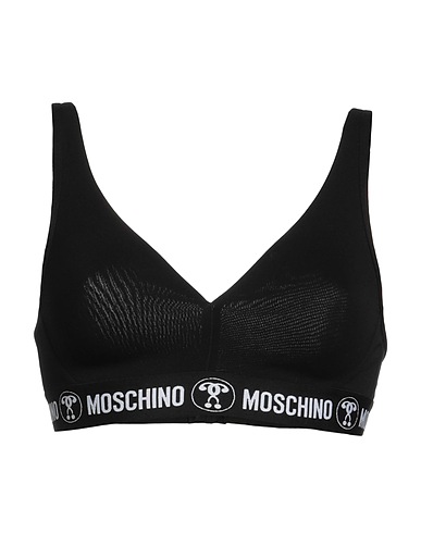 MOSCHINO Bra UNDERWEAR Black 92% Cotton, 8% Elastane