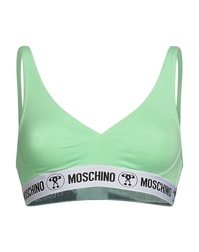 MOSCHINO Bra UNDERWEAR Light green 92% Cotton, 8% Elastane