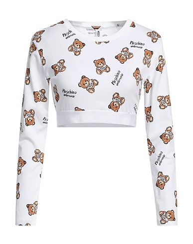 MOSCHINO Top Bianco 95% Cotone, 5% Elastan