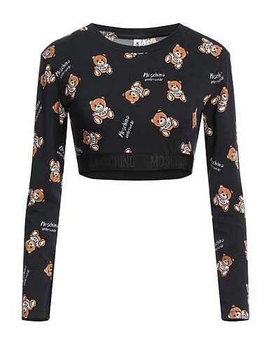 MOSCHINO Top Nero 95% Cotone, 5% Elastan
