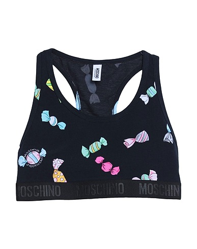 MOSCHINO Bra Black 92% Cotton, 8% Elastane, Polyamide