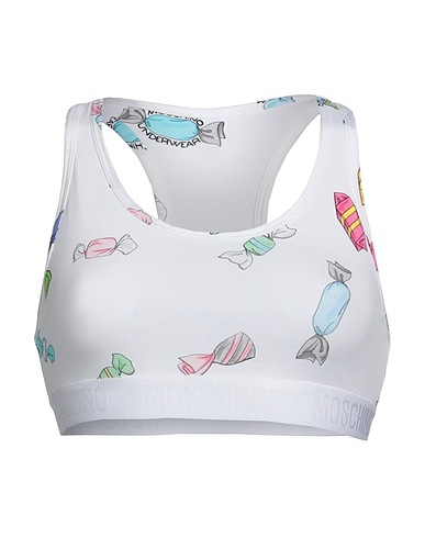 MOSCHINO Bra White 92% Cotton, 8% Elastane, Polyamide