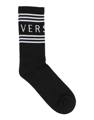 VERSACE Socks & tights Black 80% Cotton, 16% Polyamide, 4% Elastane
