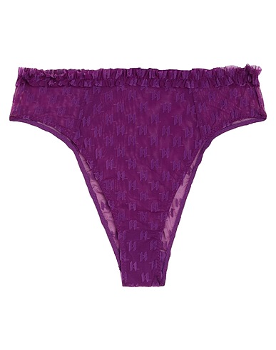 KARL LAGERFELD Slip KL MONOGRAM BRIEF W/ RUFFLE
 Prugna 74% Poliammide, 17% Elastan, 6% Acrilico, 3% Viscosa
