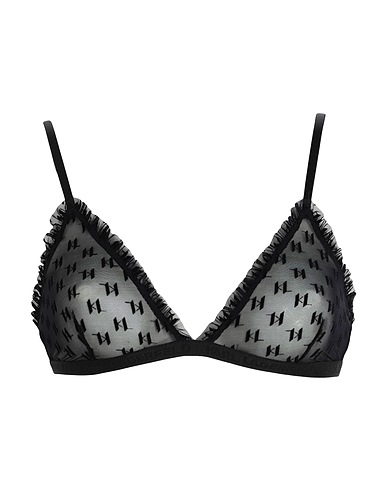 KARL LAGERFELD Reggiseno KL MONOGRAM BRA W/ RUFFLE
 Nero 74% Poliammide, 17% Elastan, 6% Acrilico, 3% Viscosa