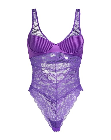 VERSACE Lingerie bodysuit Purple 100% Polyamide, Polyester, Elastane