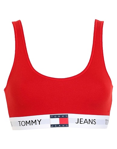 TOMMY JEANS Reggiseno Rosso 90% Cotone, 10% Elastan