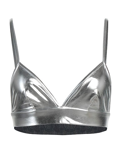 DOLCE&GABBANA Top Silver 95% Polyester, 5% Elastane
