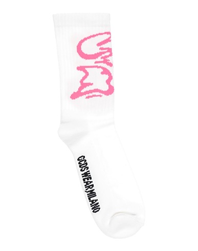 GCDS Socks & tights White 85% Cotton, 10% Polyamide, 5% Elastane